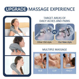 Wireless Neck and Back Massager Neck and Shoulder Kneading Massage Shawl Neck Cervical Relaxing Trapezius Massager