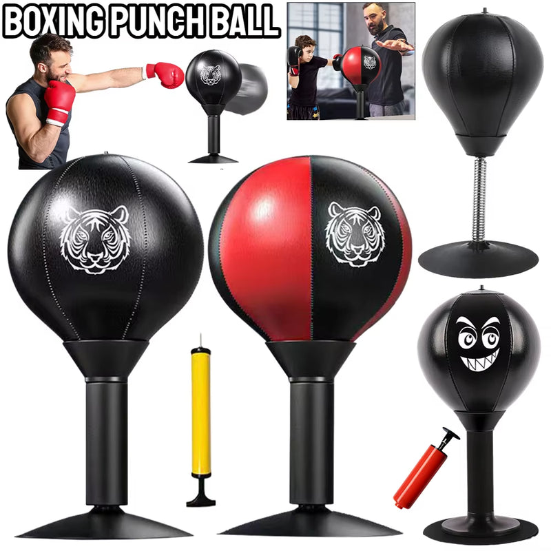 Desktop Punching Bag Table Boxing Punch Ball with Strong Suction Cup Kids Adults Stress Relief Toys for Thai Sports Equipment